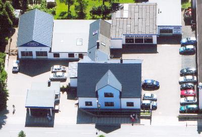 Luftbild des Ford Autohauses